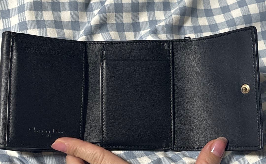 Dior ロータスウォレット 折り財布 黒