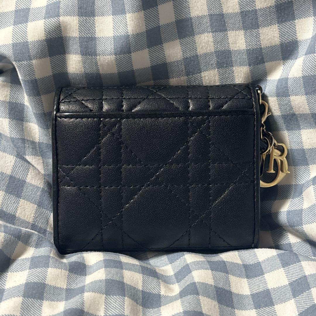 Dior ロータスウォレット 折り財布 黒