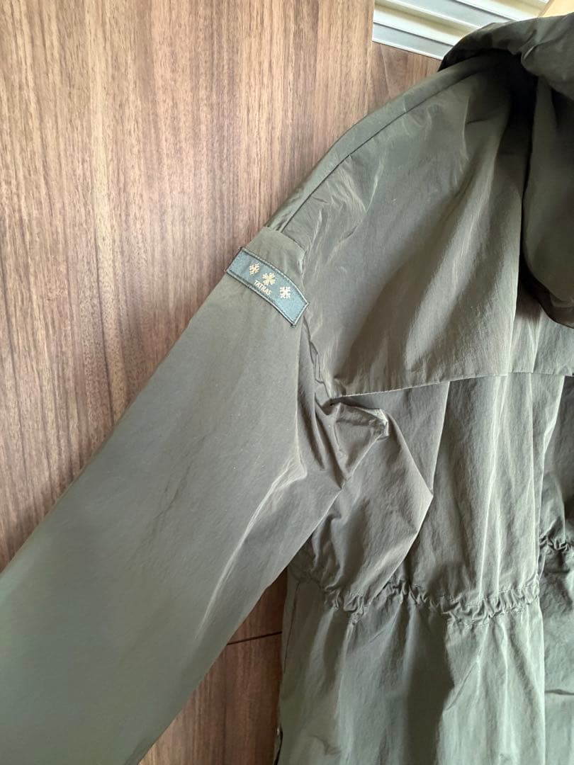 大人気！TATRAS フード付きオリーブロングコート