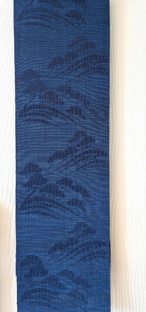 正絹　夏帯　松透かし織