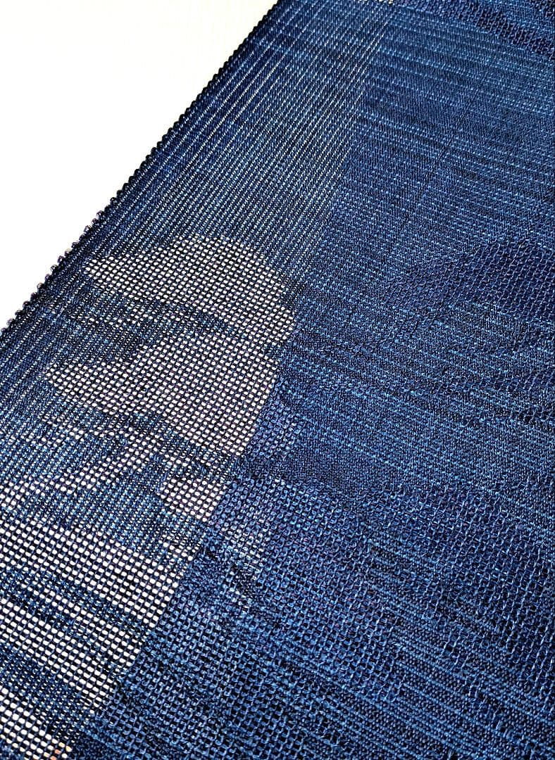 正絹　夏帯　松透かし織