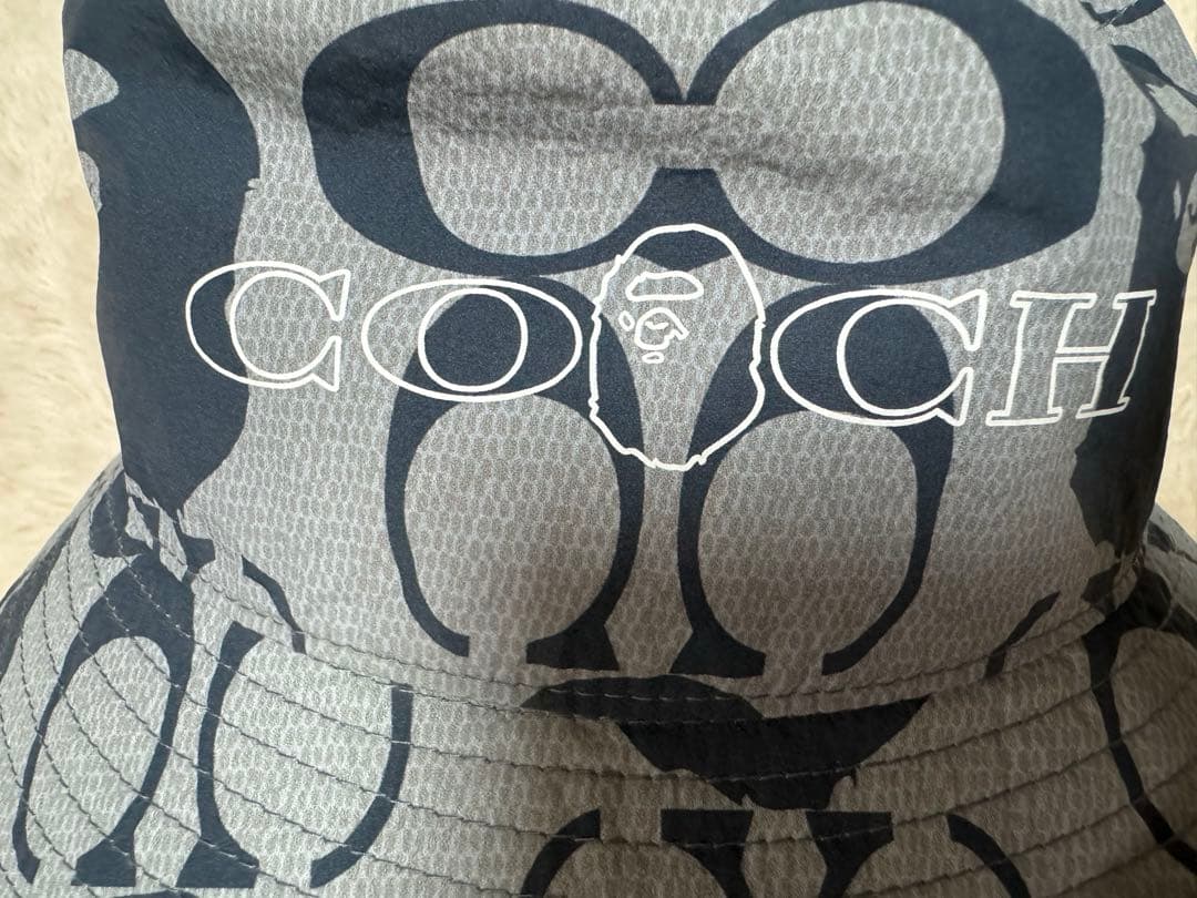 超美品　コーチとBAPEコラボバケットハット　M