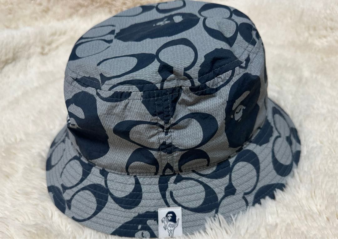超美品　コーチとBAPEコラボバケットハット　M