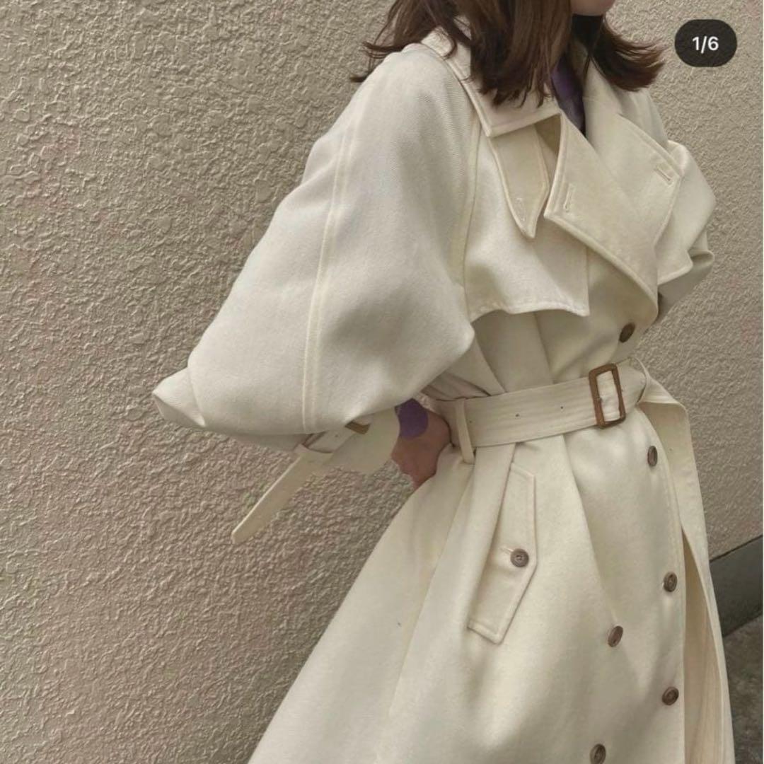 【極美品】AMERI SUPERIOR FLARE TRENCH COAT S