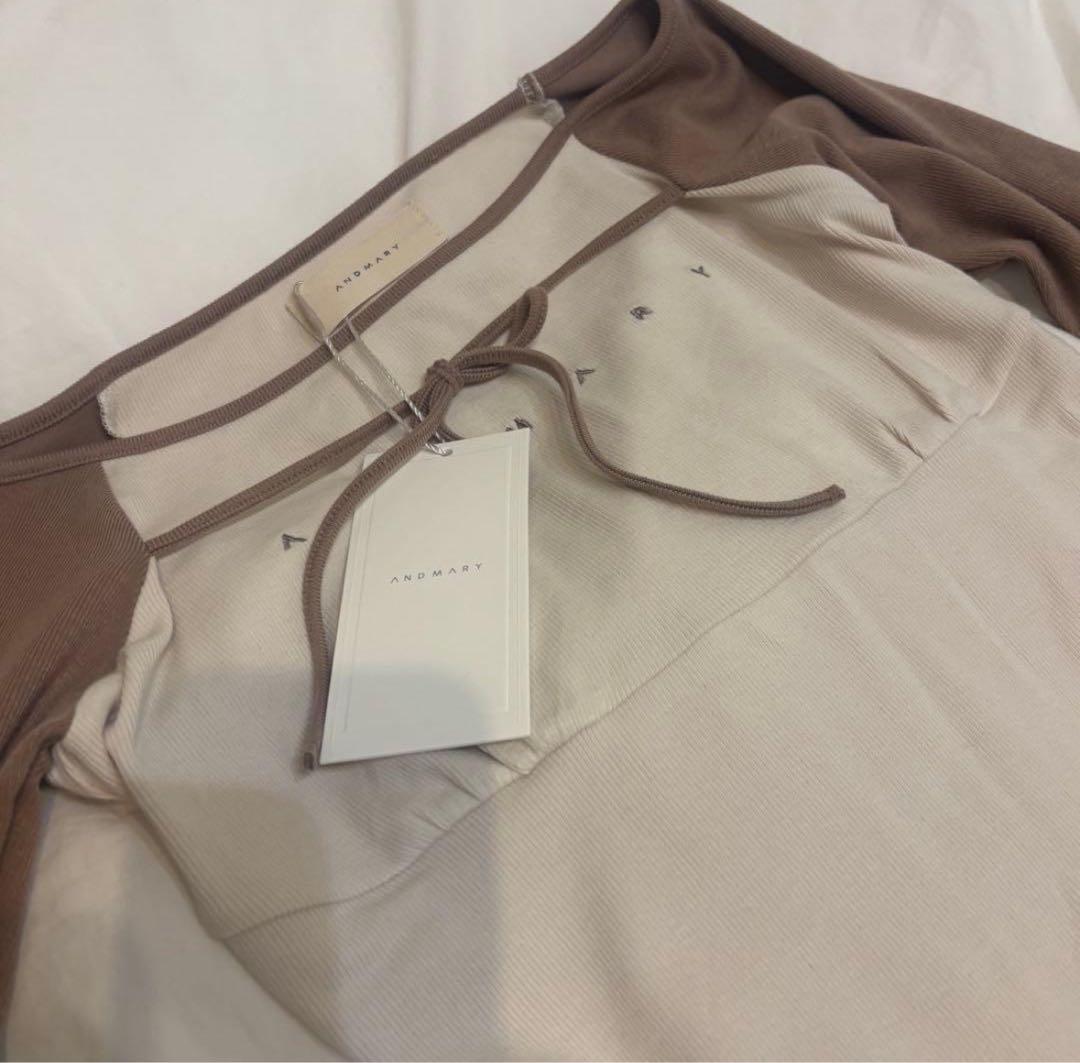 トップス ANDMARY Alma ribbon tops brown