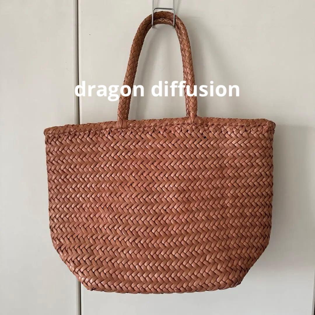 dragon diffusion レザーメッシュハンドバッグ