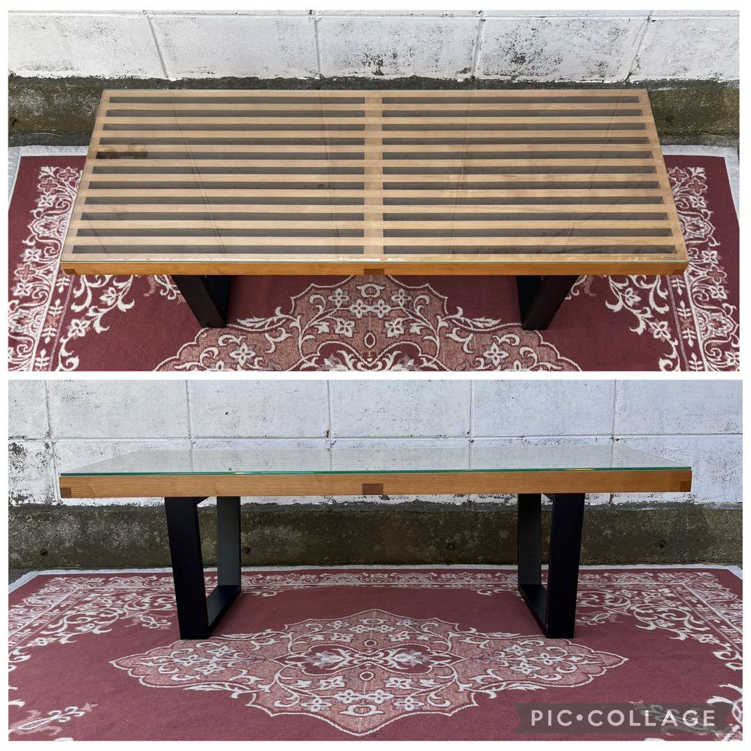 ジョージネルソン◼︎ プラットフォームベンチ リプロダクト品 強化ガラス天板付き