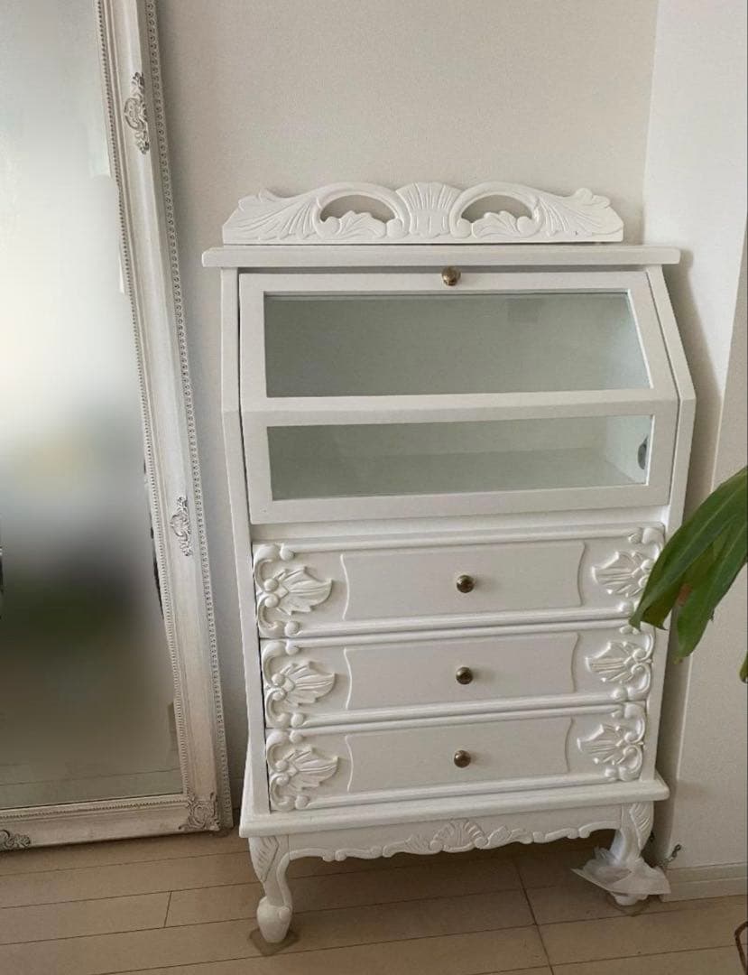 4/20まで限定販売【輸入品！美品】白いヨーロピアンの大きい全身鏡