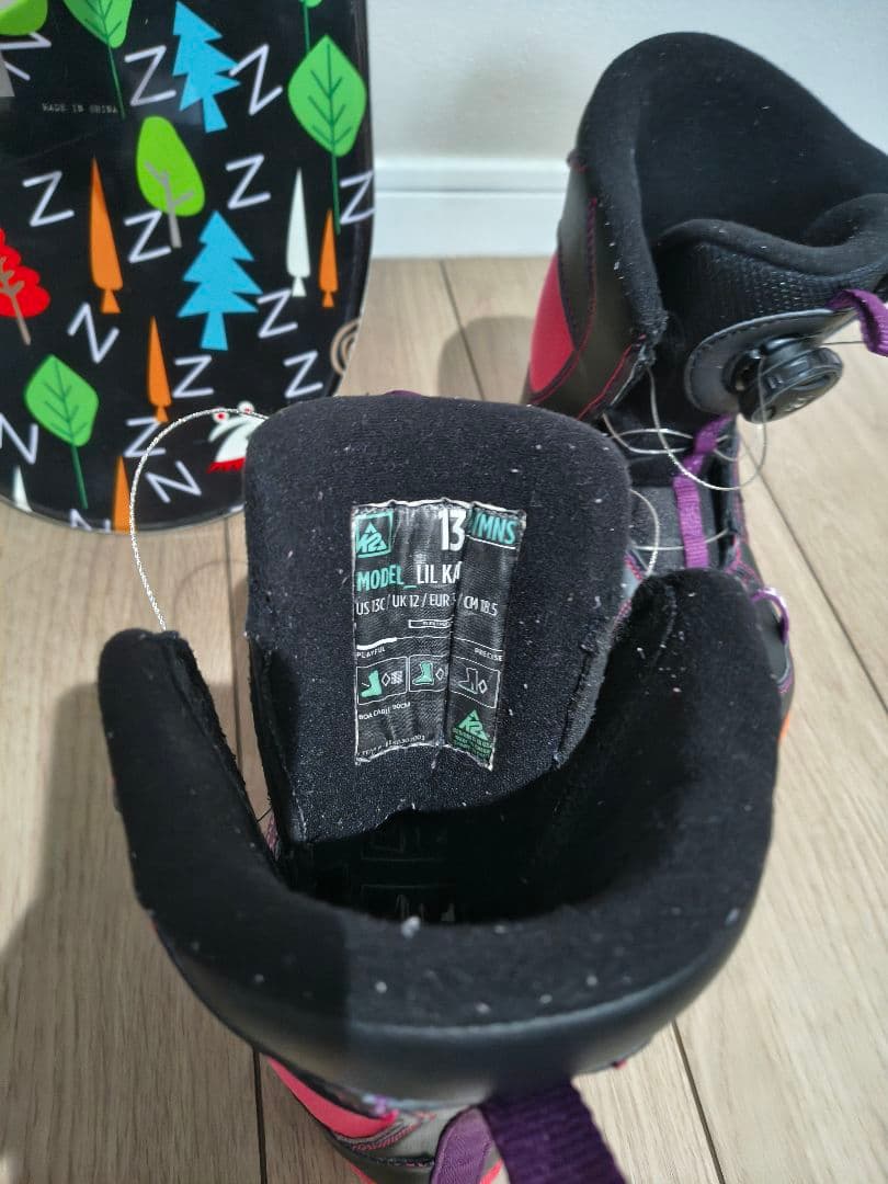 キッズ　スノーボード、シューズセット　125センチ18.5センチ ZUMA K2