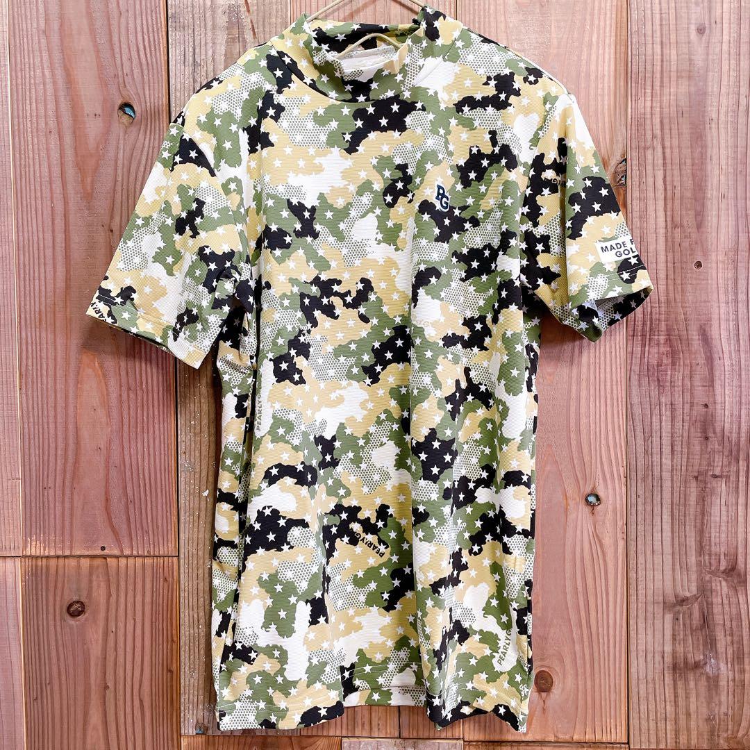 PEARLYGATES パーリーゲイツ カモフラ 星柄 総柄 半袖 モックネック