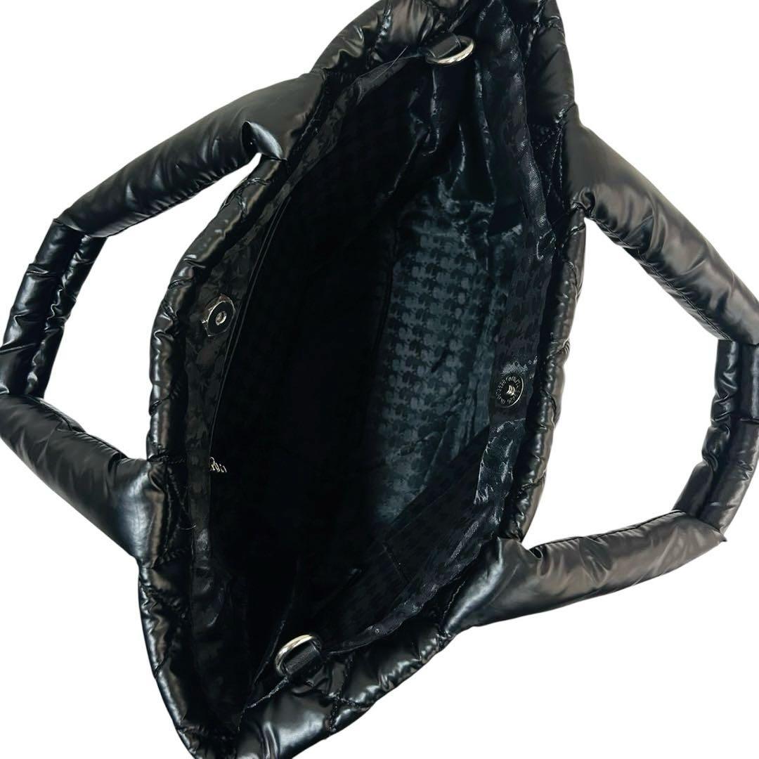 【希少】コラボ カールラガーフェルド 2WAYキルトトートバッグ 黒￼￼