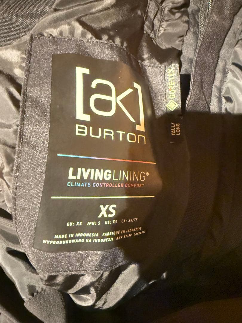 Burton [ak] GORE-TEX ビブパンツ　レディース　XS ブラック