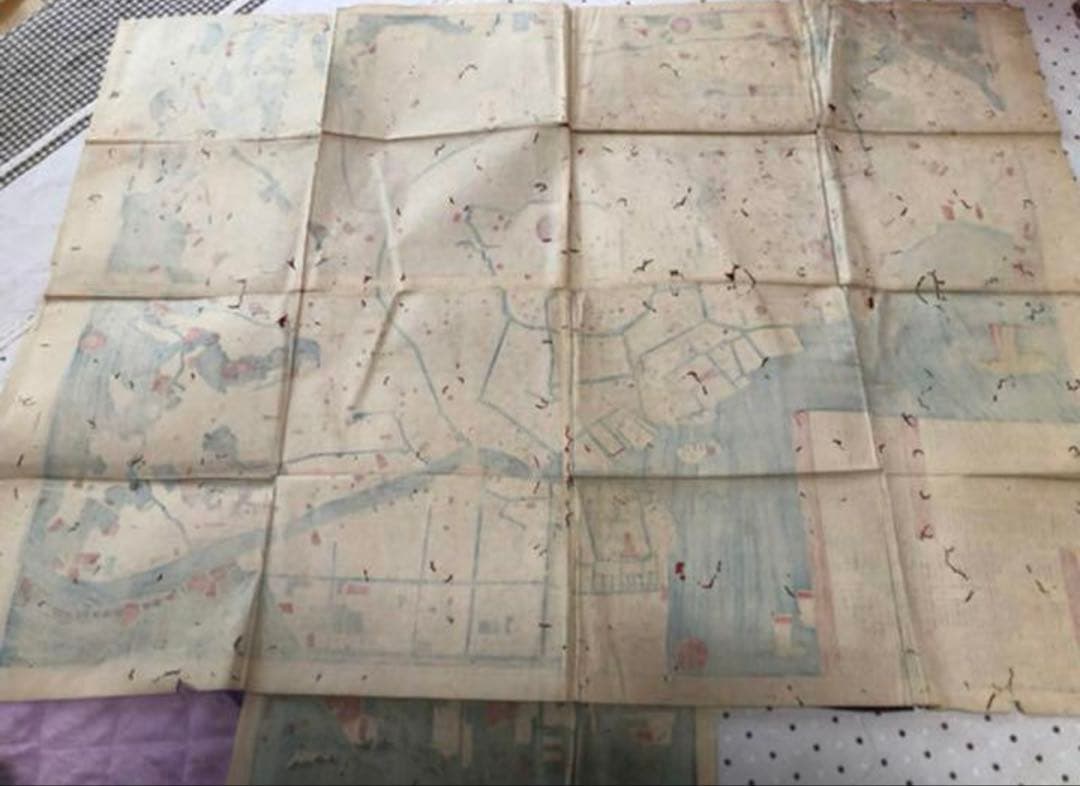 江戸地図 江戸時代 古文書 文化財 希少