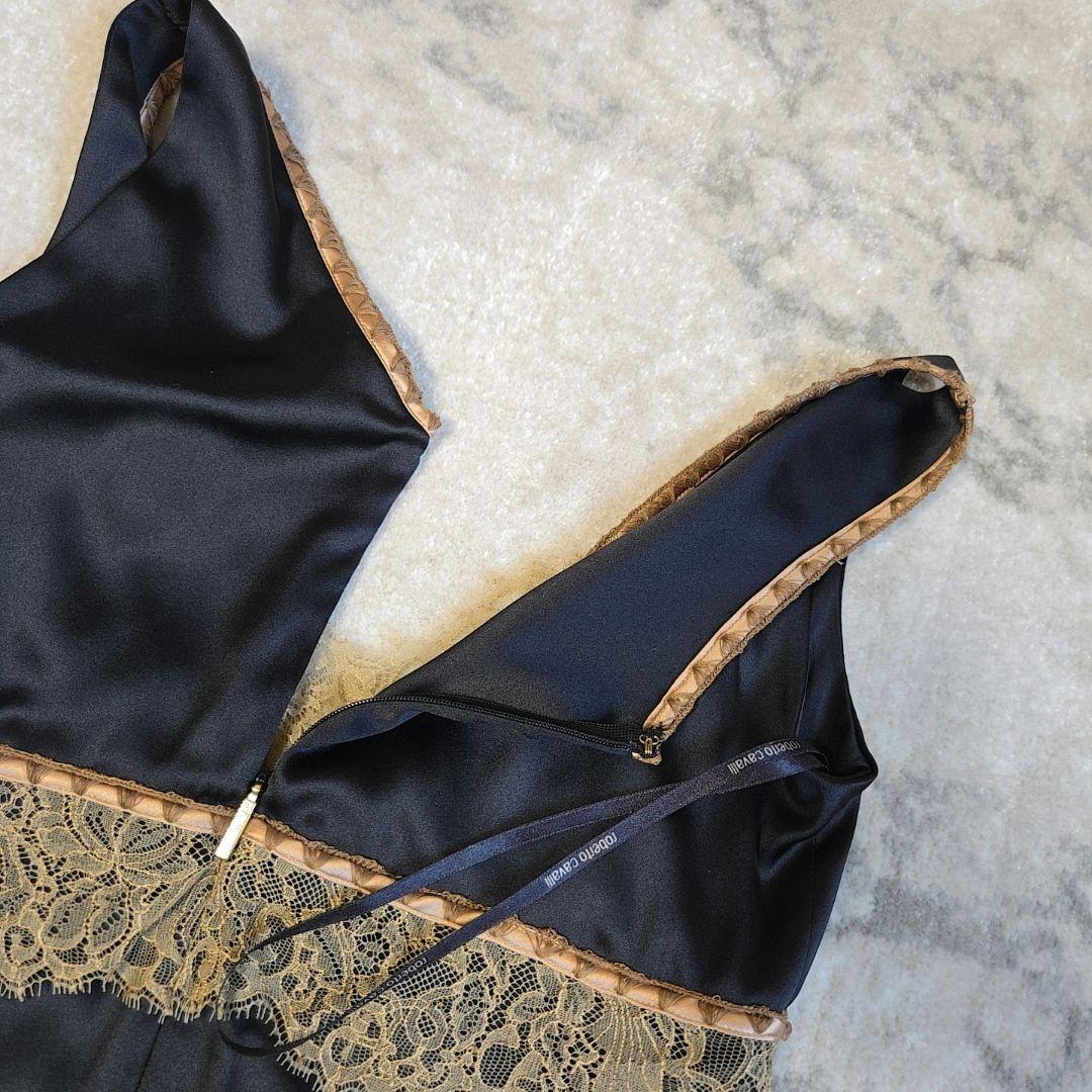 roberto cavalli 黒 レース 40 イタリア製