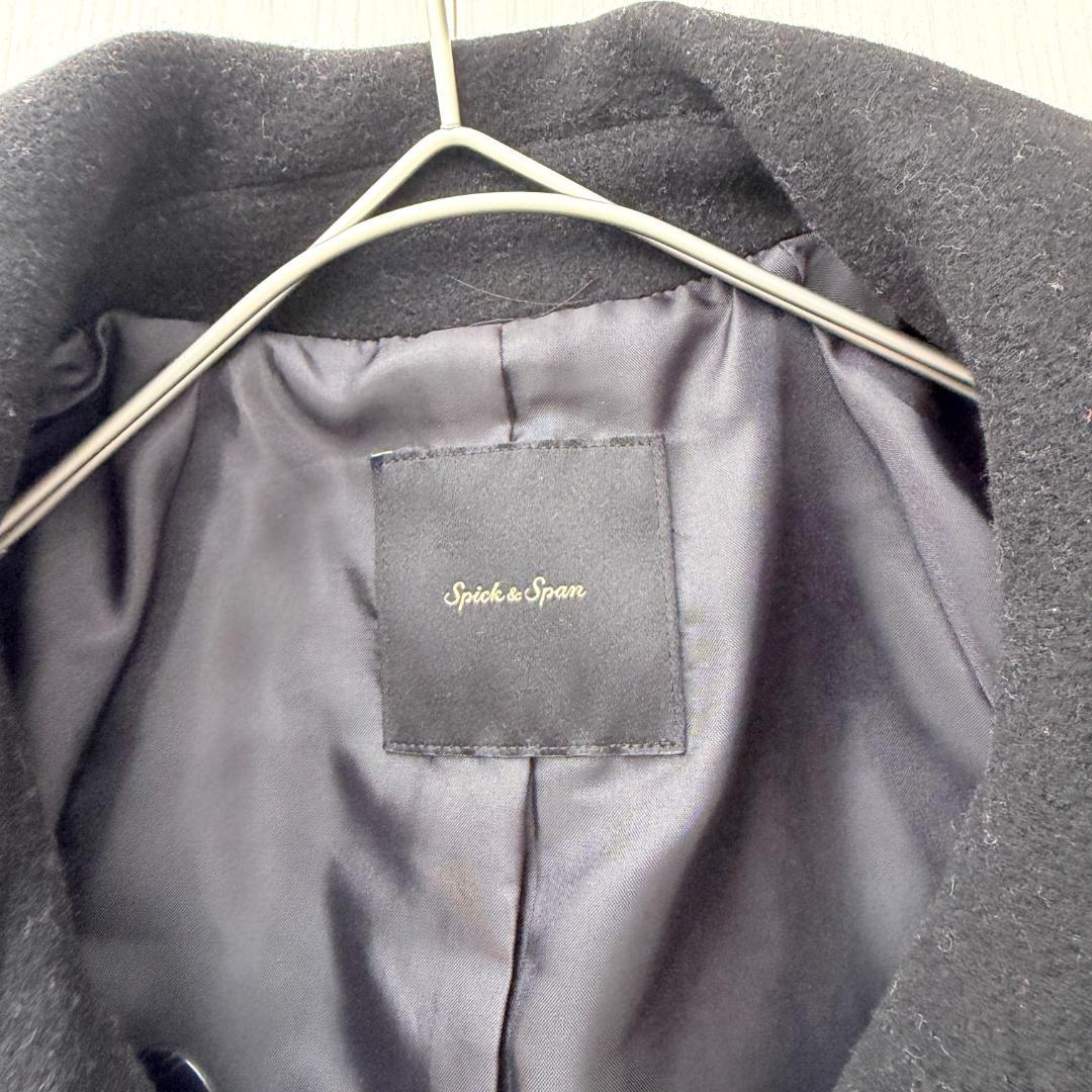 美品・完売品✨スピックアンドスパン　W/Nyモッサステンカラーショートコート