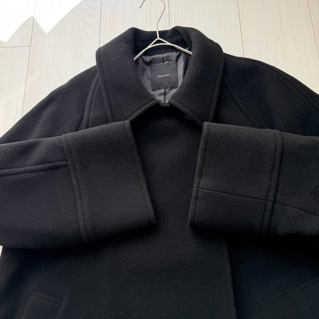 美品・完売品✨スピックアンドスパン　W/Nyモッサステンカラーショートコート