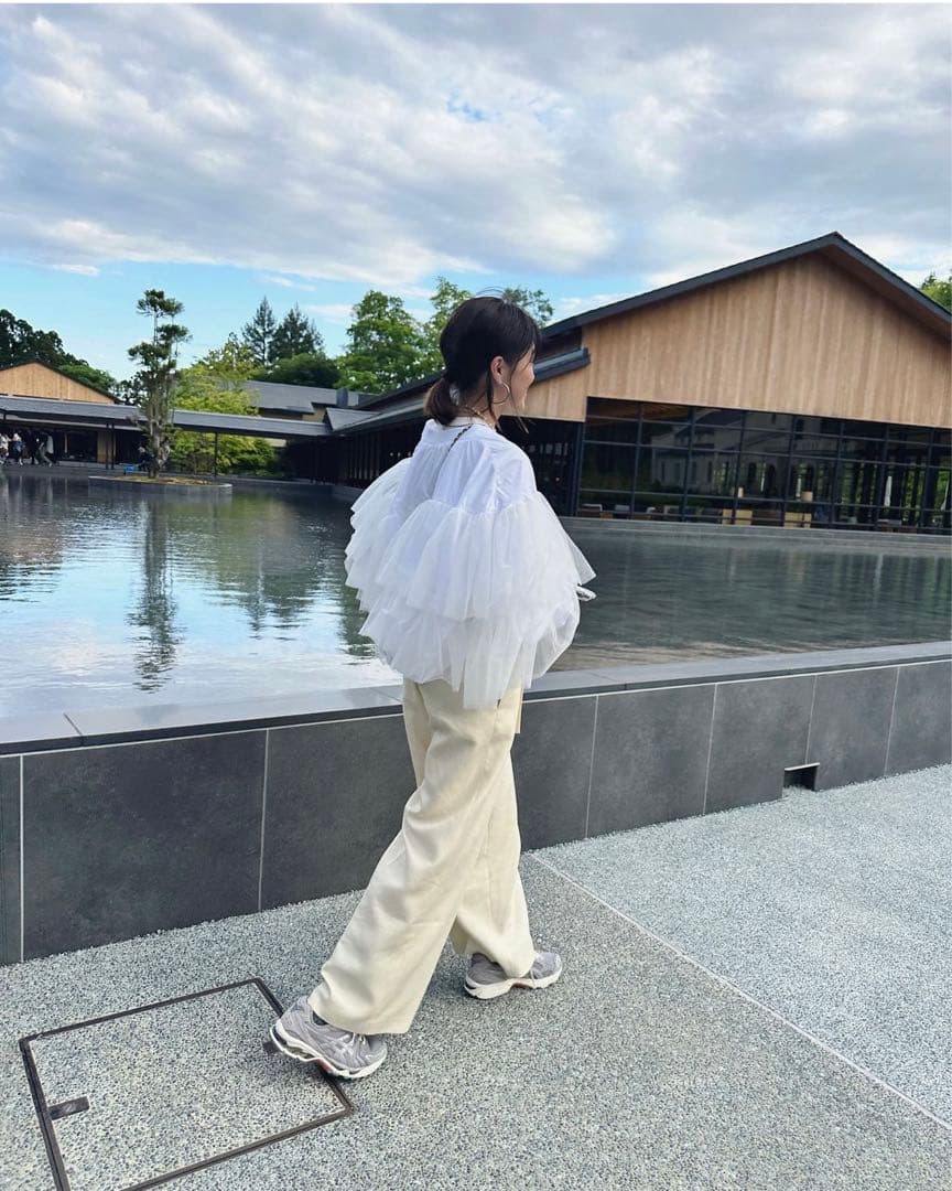 gypsohila ジプソフィア　チュールブルゾン　ホワイト