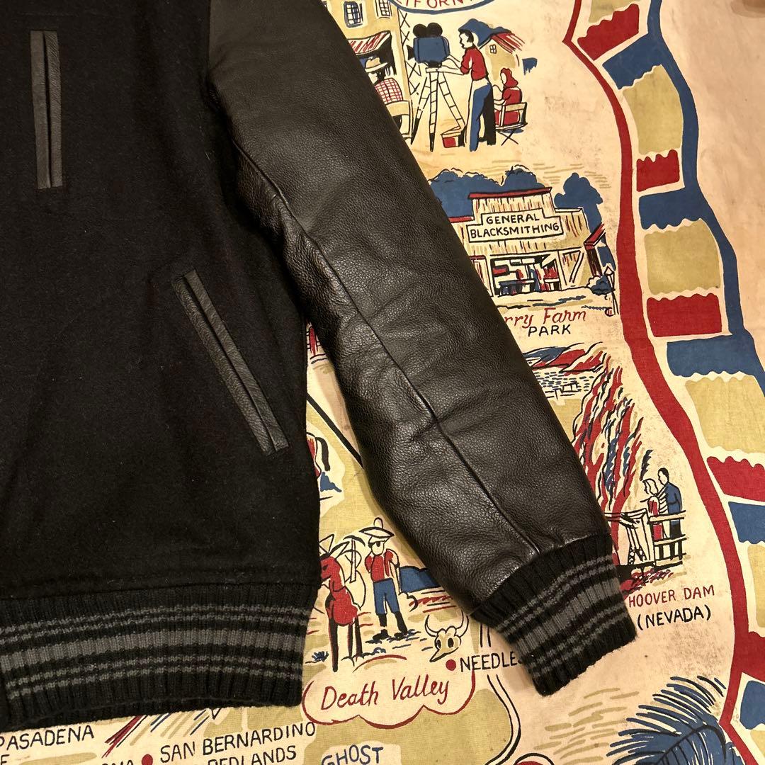 UNITED SPORTS OF AMERICA スタジャン ブラック　レザー