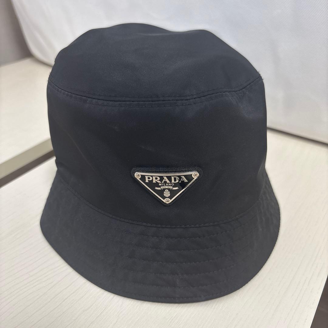 PRADA ナイロン バケットハット ブラック Sサイズ