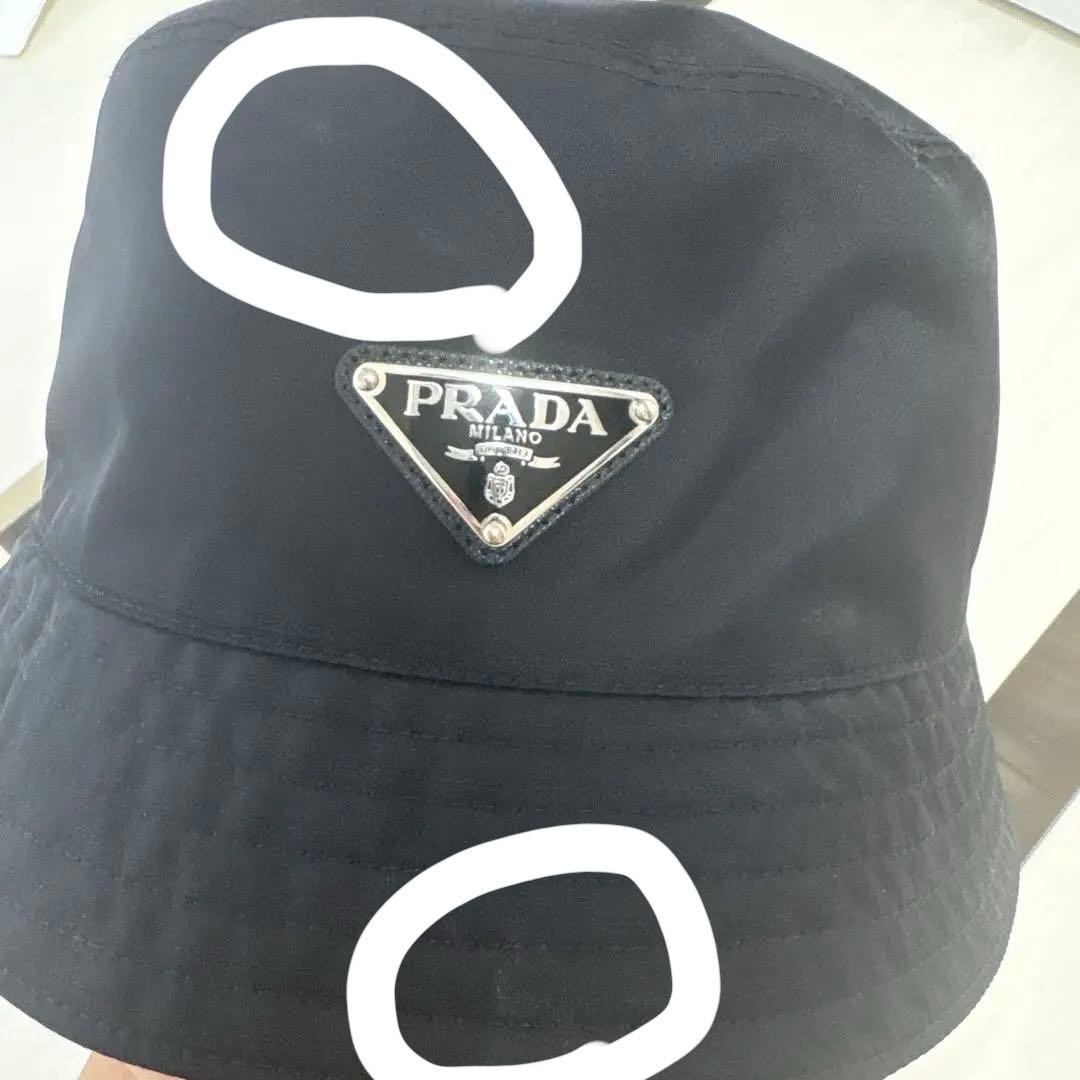 PRADA ナイロン バケットハット ブラック Sサイズ