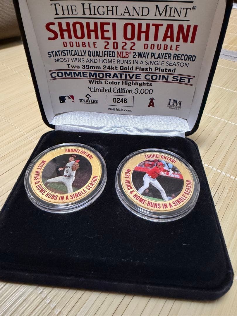 大谷翔平　2022年 投打 ダブル規定 到達記念 ダブルゴールド　限定