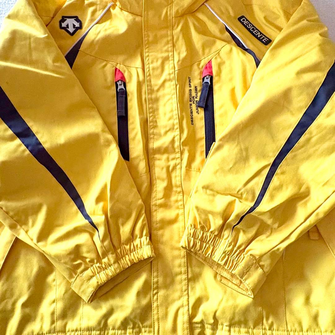 150 デサント　スキー　スノーボード　上下セット　イエロー　グレー　ジュニア