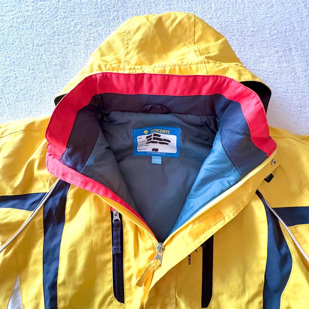 150 デサント　スキー　スノーボード　上下セット　イエロー　グレー　ジュニア