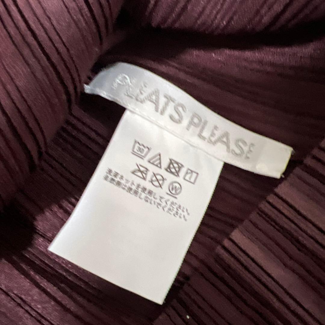 pleats please リブプリーツ　ハイネックボルドー　2026年1月