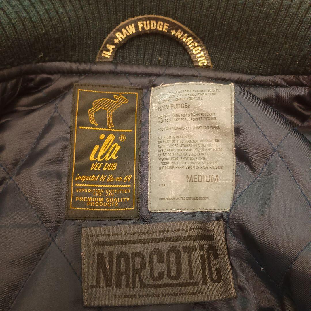 iLA+RAW FUDGE+NARCOTIC スタジャン ネイビー