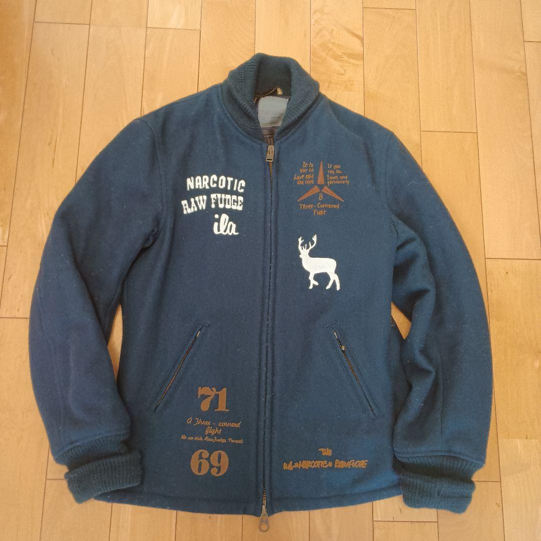 iLA+RAW FUDGE+NARCOTIC スタジャン ネイビー