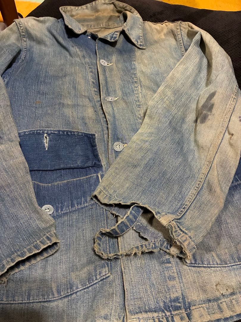 30s 40s 1940年代かな デニムカバーオール ビンテージ