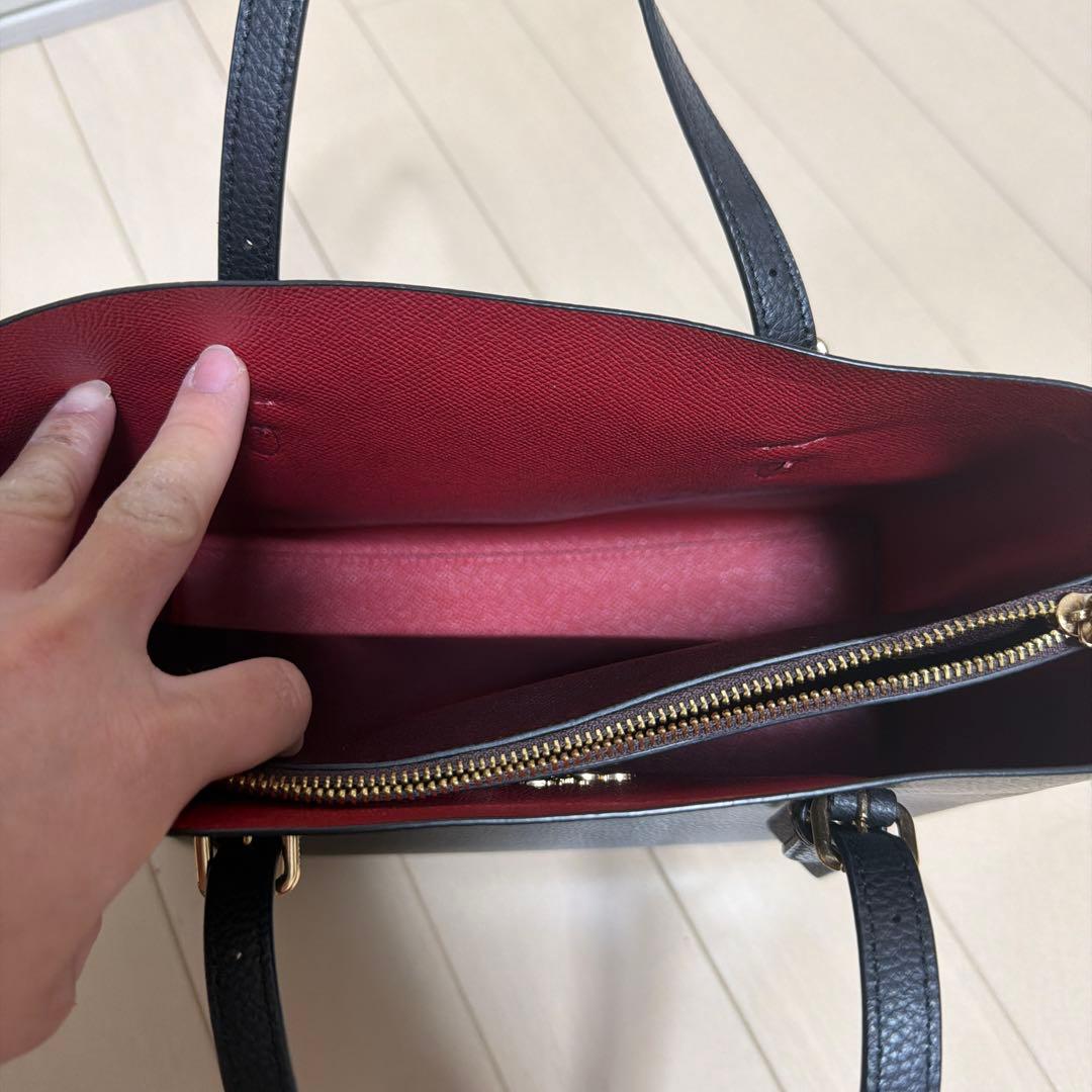 【美品】COACH モリートート25ショルダーバッグ 黒