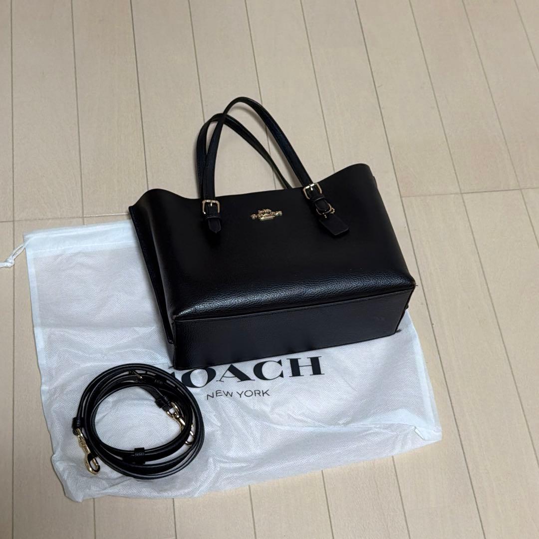 【美品】COACH モリートート25ショルダーバッグ 黒