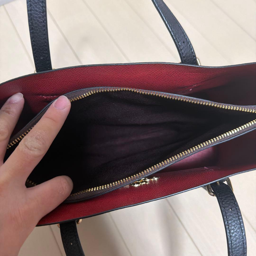 【美品】COACH モリートート25ショルダーバッグ 黒