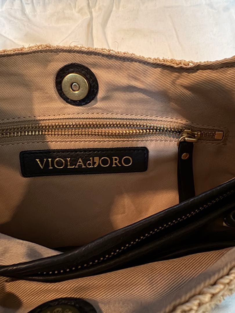 予約品　VIOLA d'ORO 新品未使用　編み込みデザイン バッグ