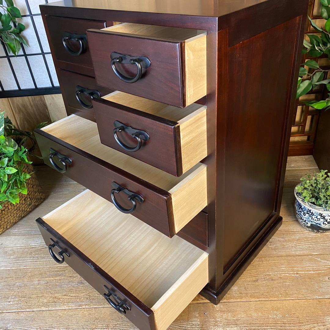 期間限定！セール中！民芸家具桐材多引き出しチェストタンスD48㎝×65㎝