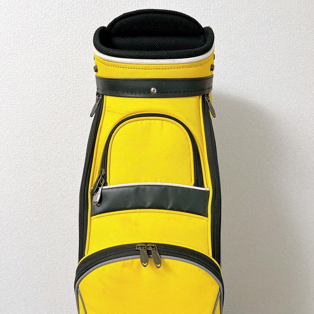 SRIXON スリクソン キャディバッグ 9型 5分割 黄色ゴルフバッグフード付