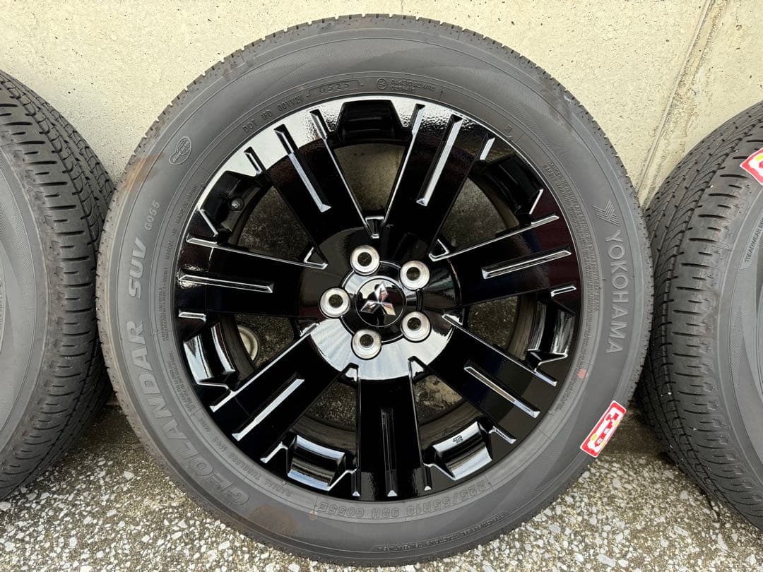 ［美品］三菱デリカD5 純正 タイヤホイール シャモニー ブラックアルミホイール