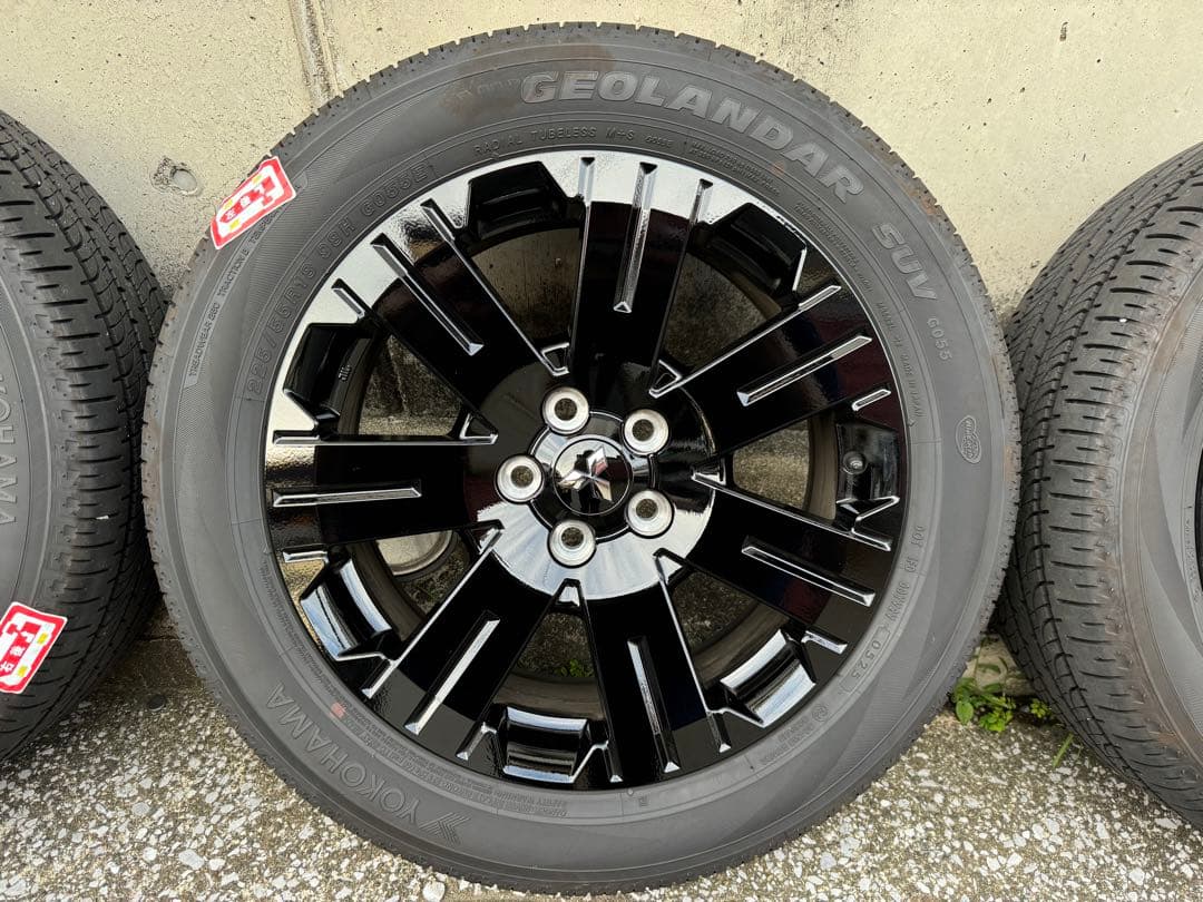 ［美品］三菱デリカD5 純正 タイヤホイール シャモニー ブラックアルミホイール
