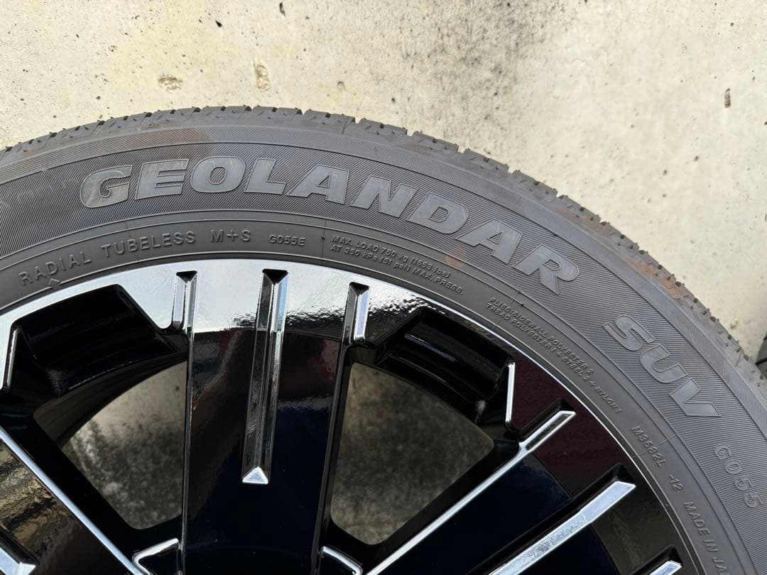 ［美品］三菱デリカD5 純正 タイヤホイール シャモニー ブラックアルミホイール