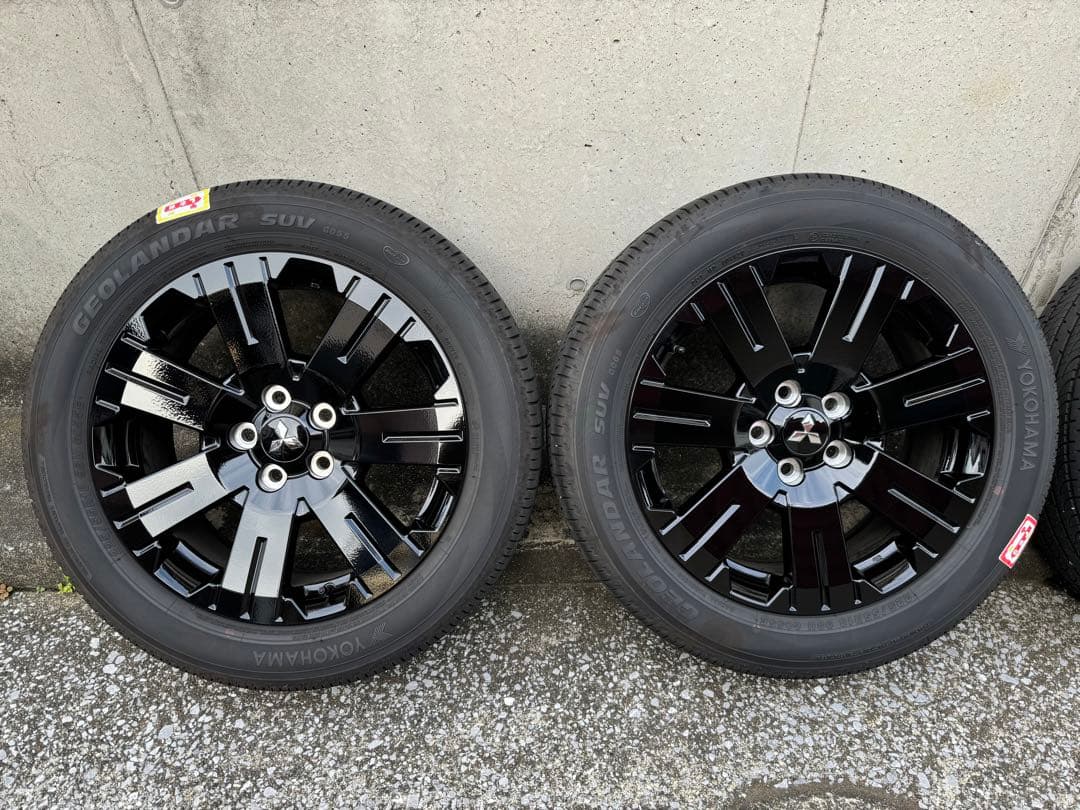 ［美品］三菱デリカD5 純正 タイヤホイール シャモニー ブラックアルミホイール