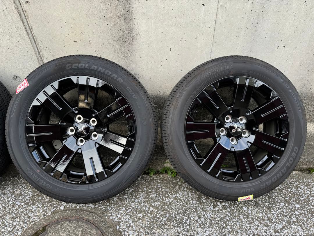 ［美品］三菱デリカD5 純正 タイヤホイール シャモニー ブラックアルミホイール