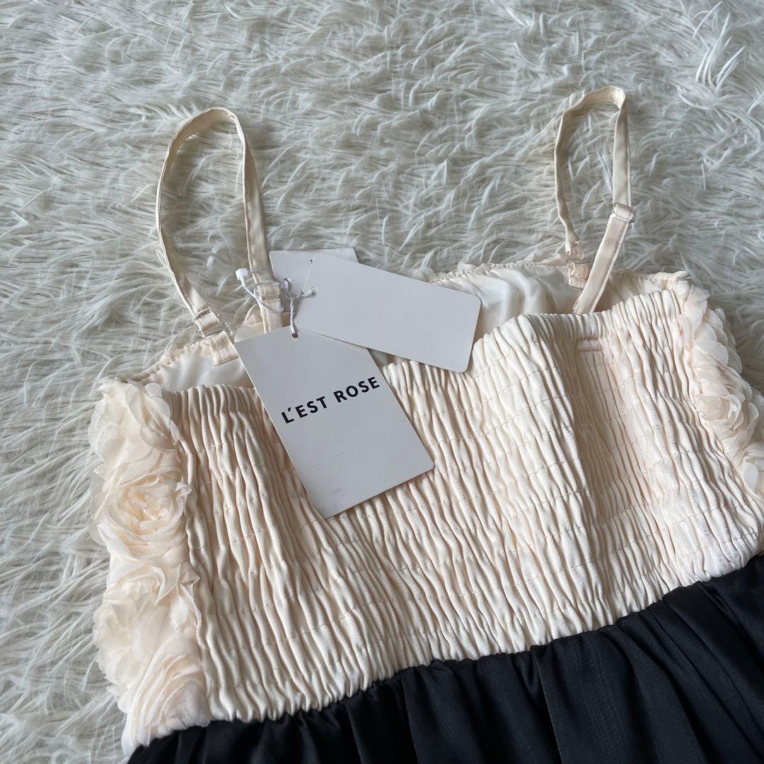 新品☆LEST ROSE モノトーンドレスワンピース 定価21,840円