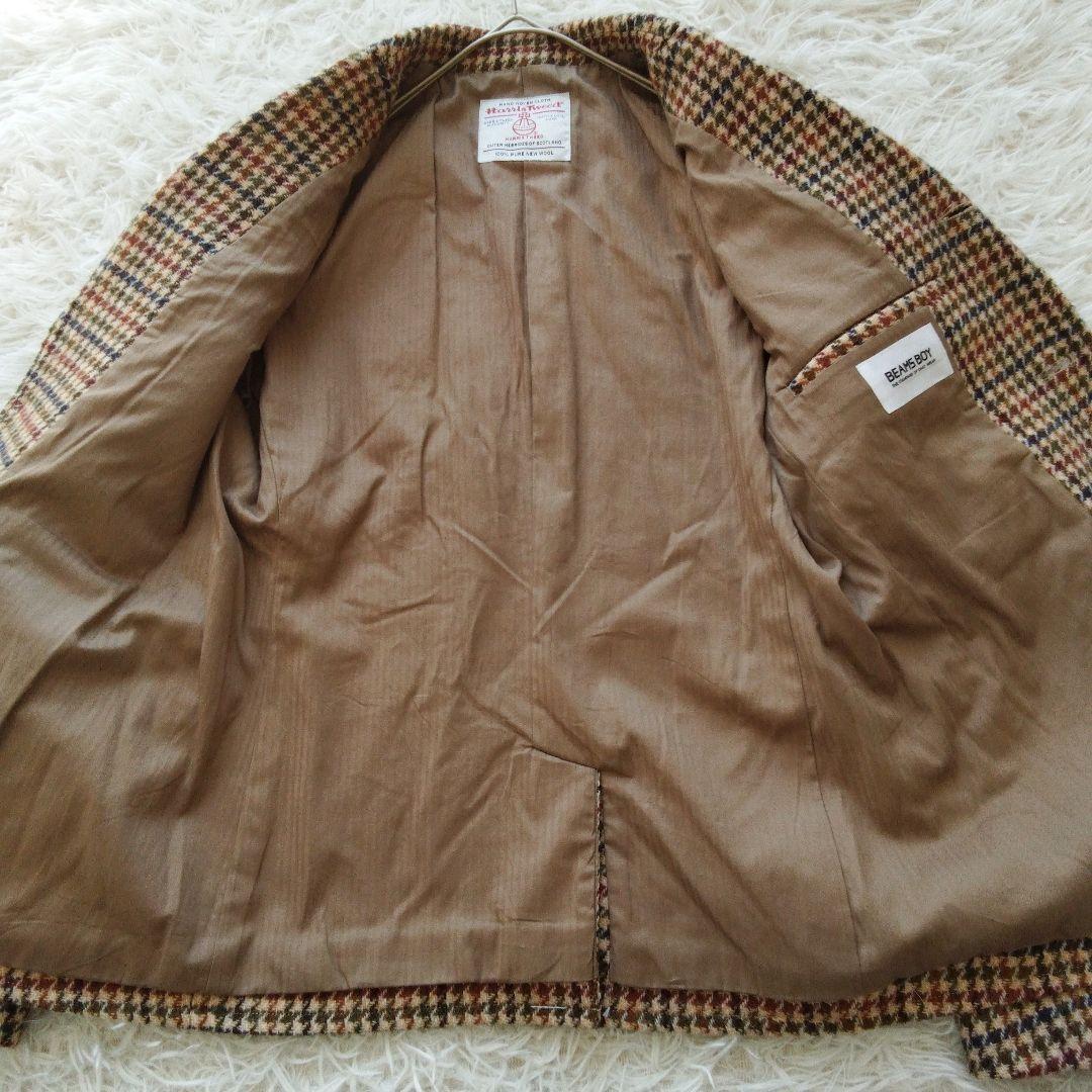 aikmj ビームスボーイ × ハリスツイード 千鳥格子ウールジャケット