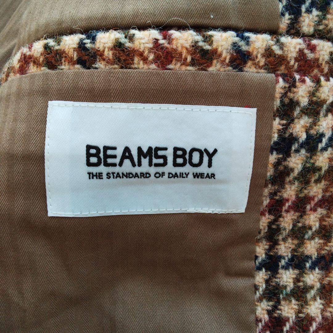 aikmj ビームスボーイ × ハリスツイード 千鳥格子ウールジャケット