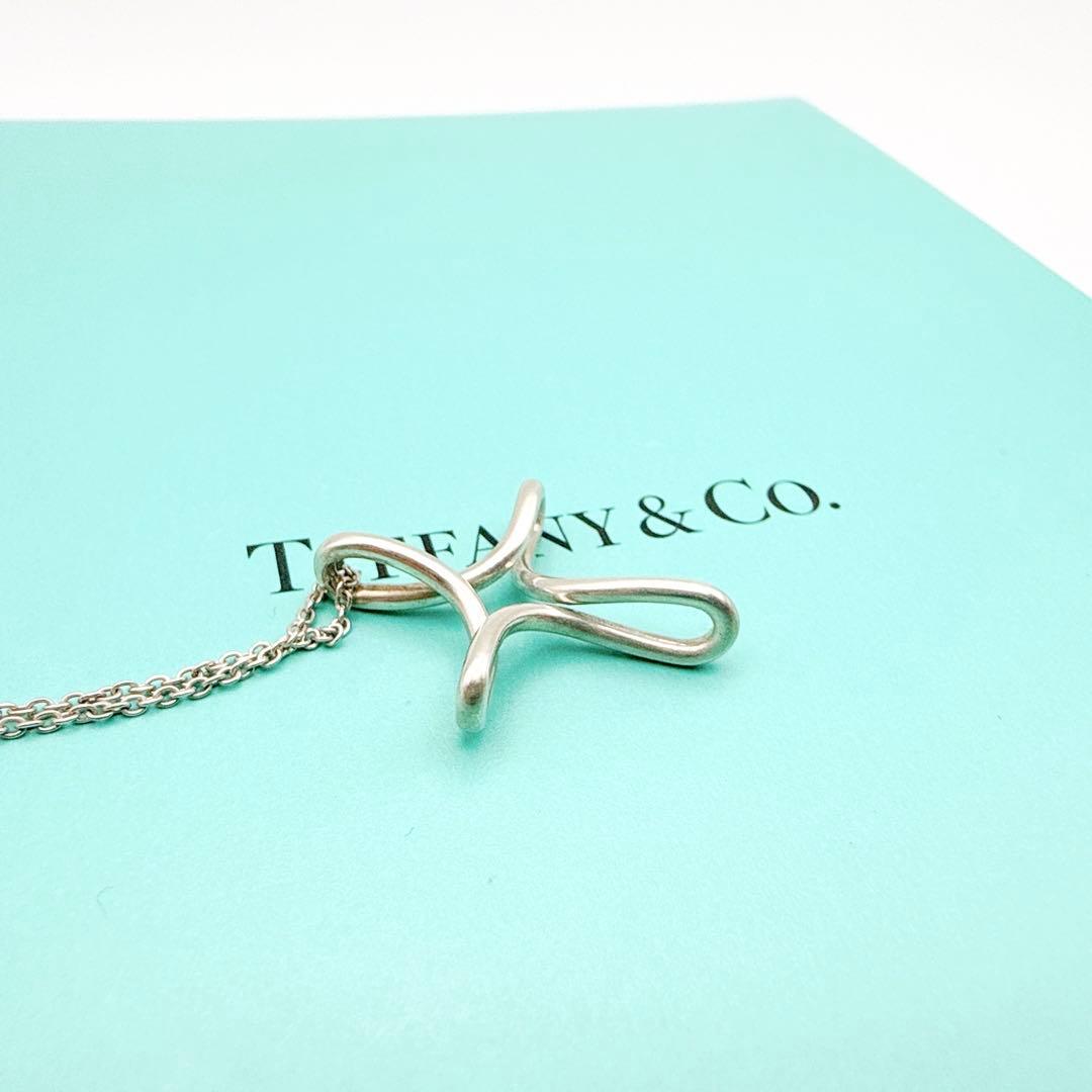 2982-1 人気✨Tiffany インフィニティクロス　ネックレス　SV925
