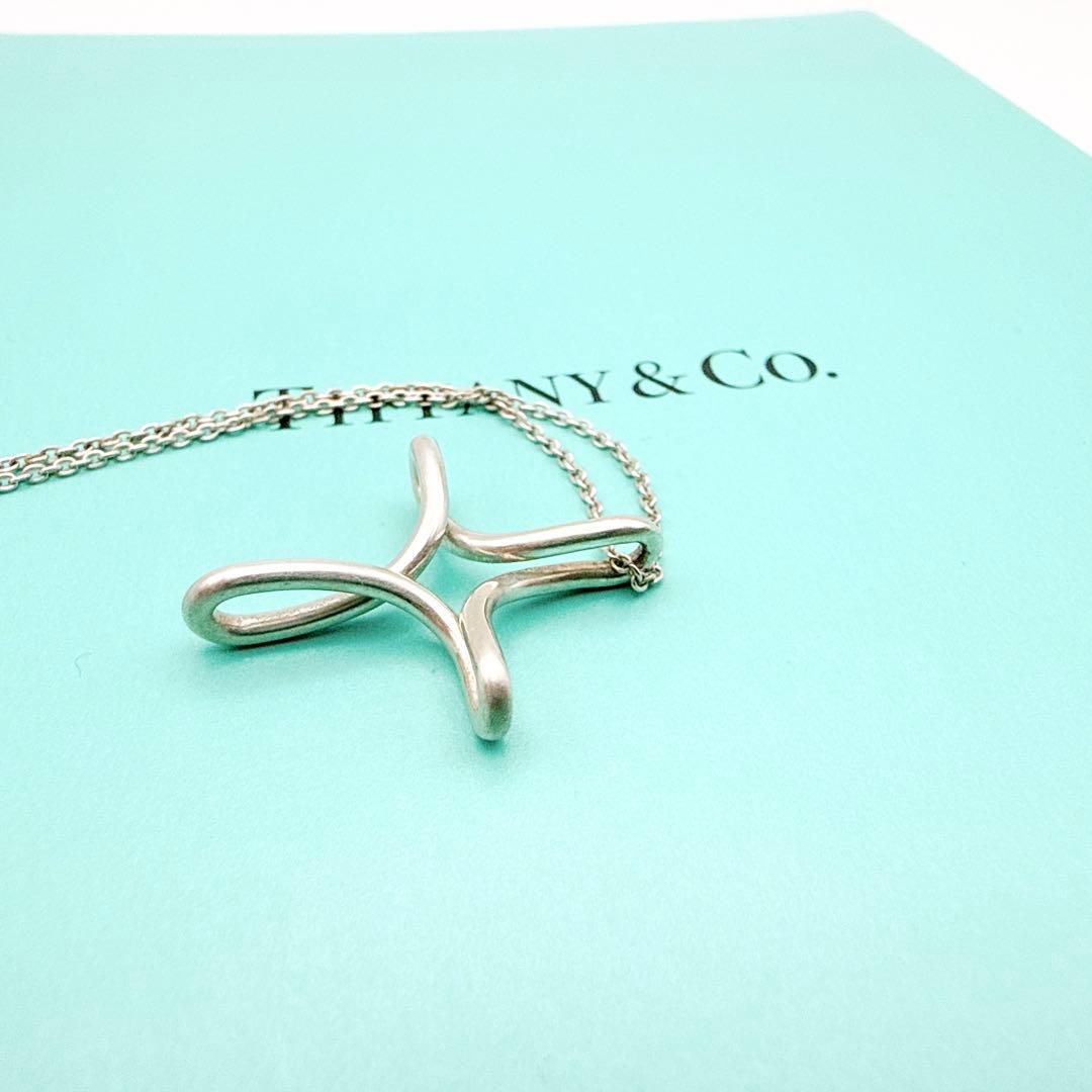 2982-1 人気✨Tiffany インフィニティクロス　ネックレス　SV925