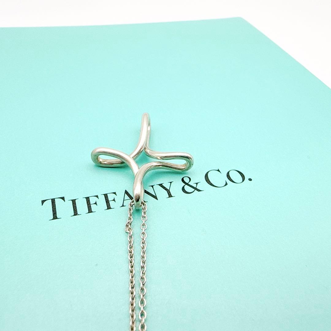 2982-1 人気✨Tiffany インフィニティクロス　ネックレス　SV925