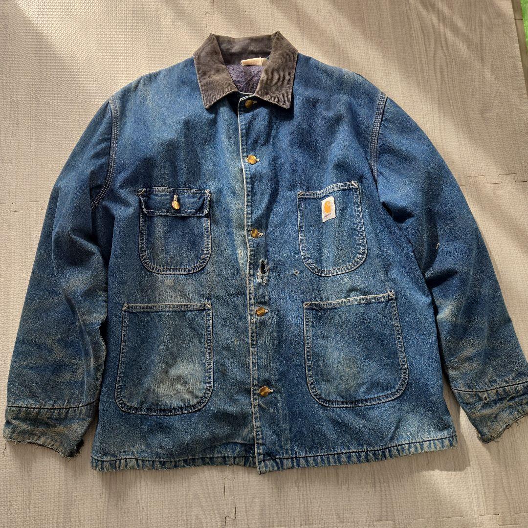 ◎80s Carhartt ミシガンチョアコート ジャケット ye着用 デニム