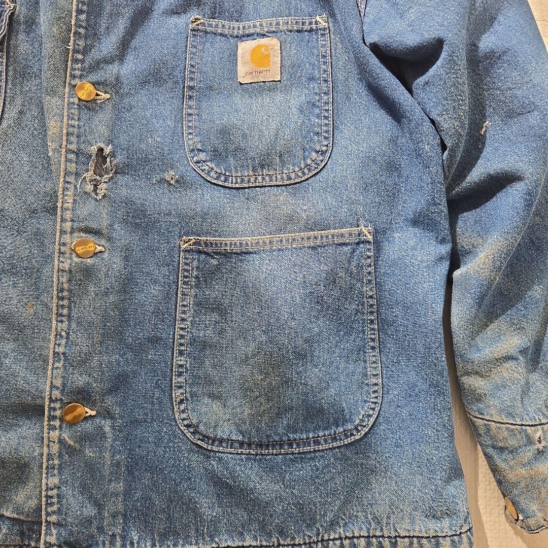 ◎80s Carhartt ミシガンチョアコート ジャケット ye着用 デニム